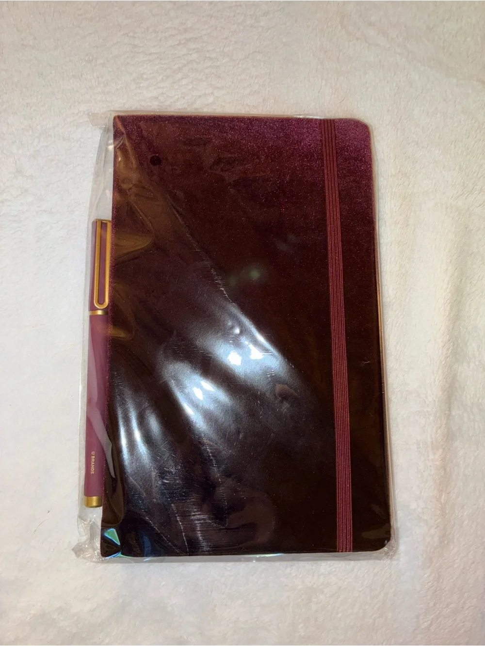 Velvet Burgundy Notebook With Matching Pen Office Notebook Velvet Journal Set